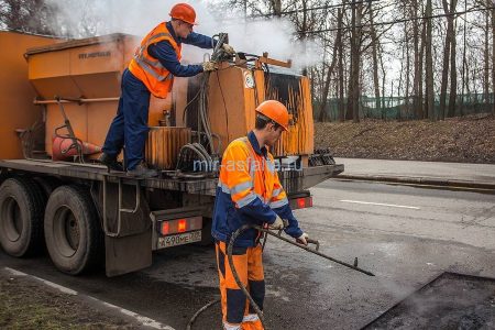 ремонт асфальта струйный метод